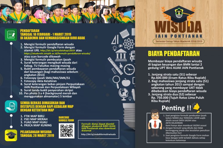 Informasi Pelaksanaan Wisuda Semester Genap Tahun Akademik 2018/2019