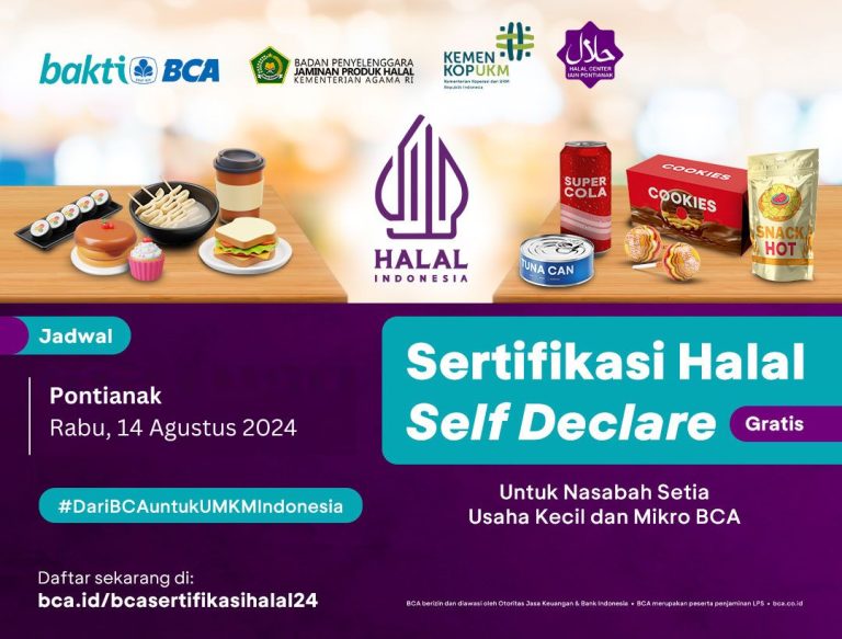 Halal Center IAIN Pontianak dan BCA Kolaborasi Sertifikasi Halal Gratis Untuk 100 Pelaku Usaha di Kalbar